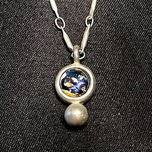 Dichroic Glass Pendant Necklace